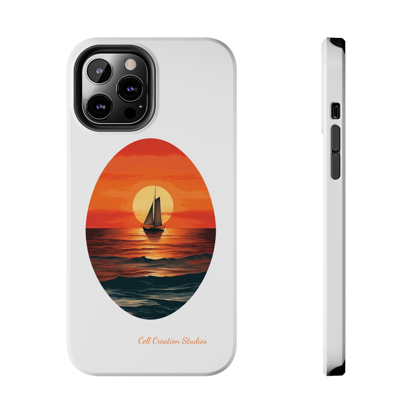 "Sailboat Sunset Serenity" -Tough iPhone Cases