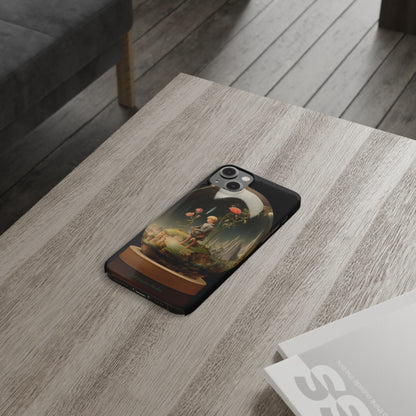 Introducing the "Miniature Gardener" Cell Phone Case – Embrace Your Imagination with a Captivating Glass-Encased Design -Slim Phone Cases