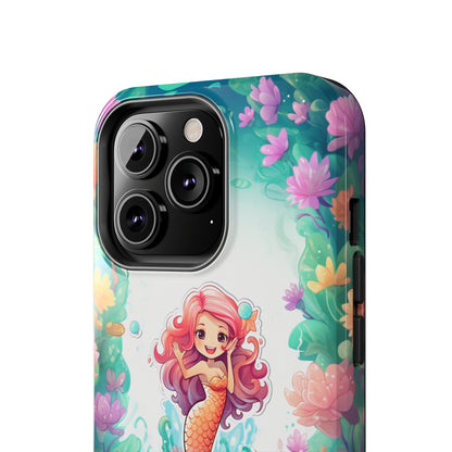 "Pink Seaflower Mermaid" -Tough iPhone Cases