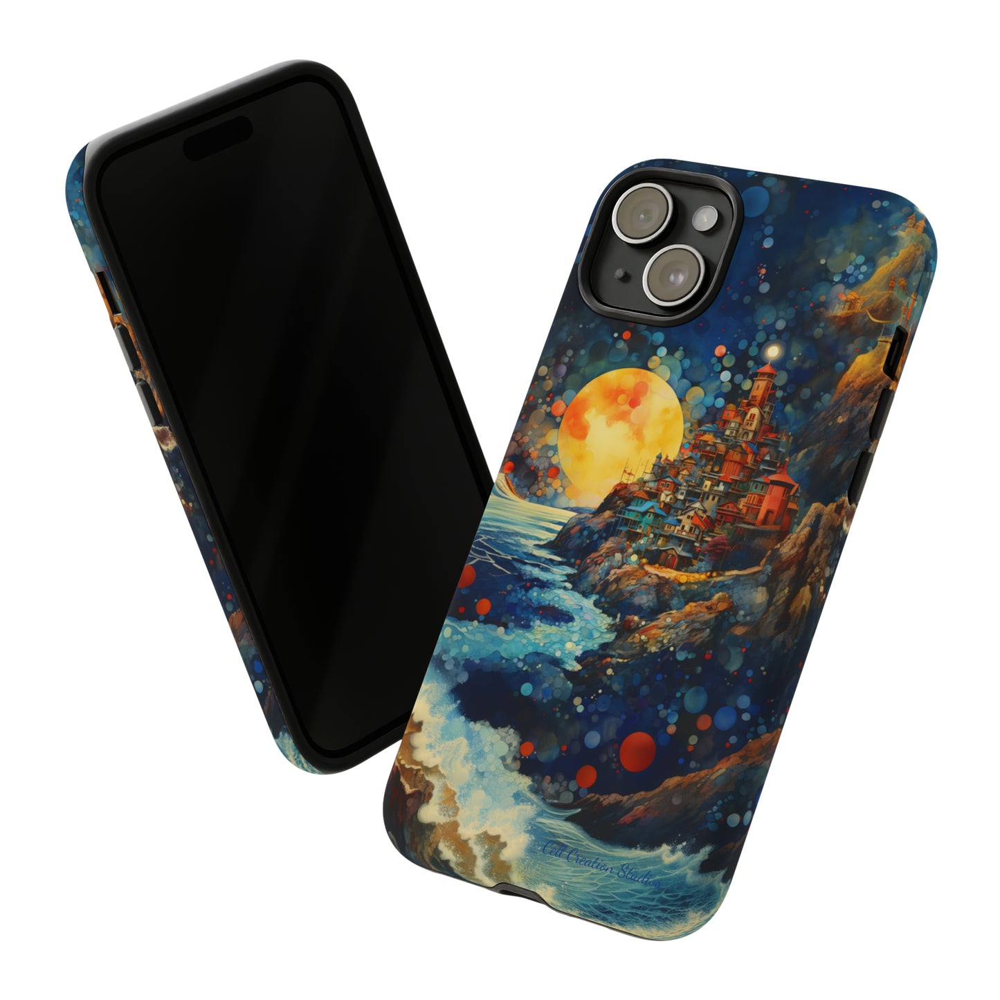 "Moonlit Coastal Vista" -Tough iPhone Cases