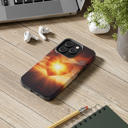 Introducing the "Sunlit Heart" Cell Phone Case – Embrace Love and Radiance -Tough Phone Cases