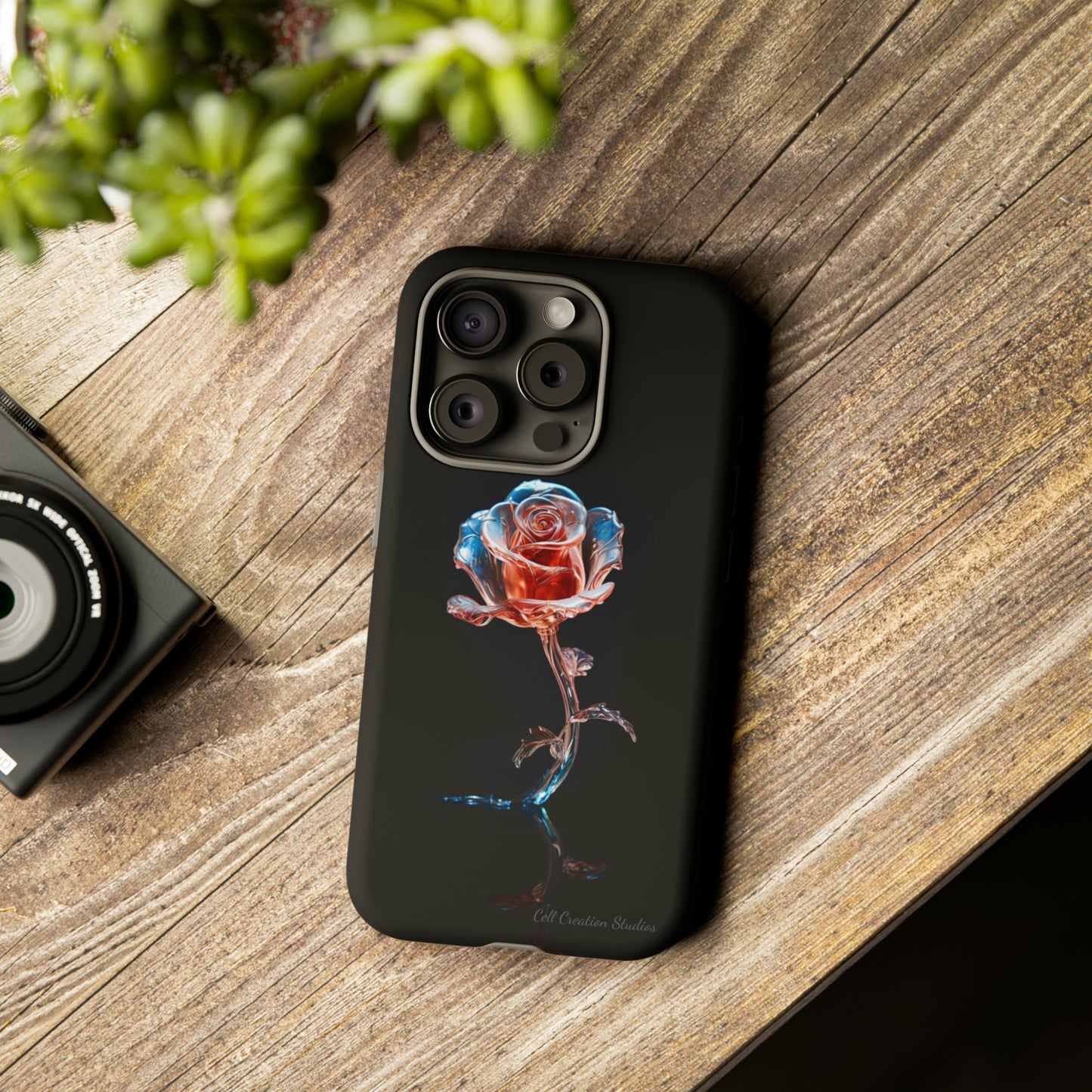 The "Glass Rose Elegance" Phone Case-Tough Cases