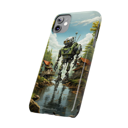 Introducing the "Robo-Rescue" Cell Phone Case – Witness a Heartwarming Scene of Robot Seeking Assistance -Slim Phone Cases