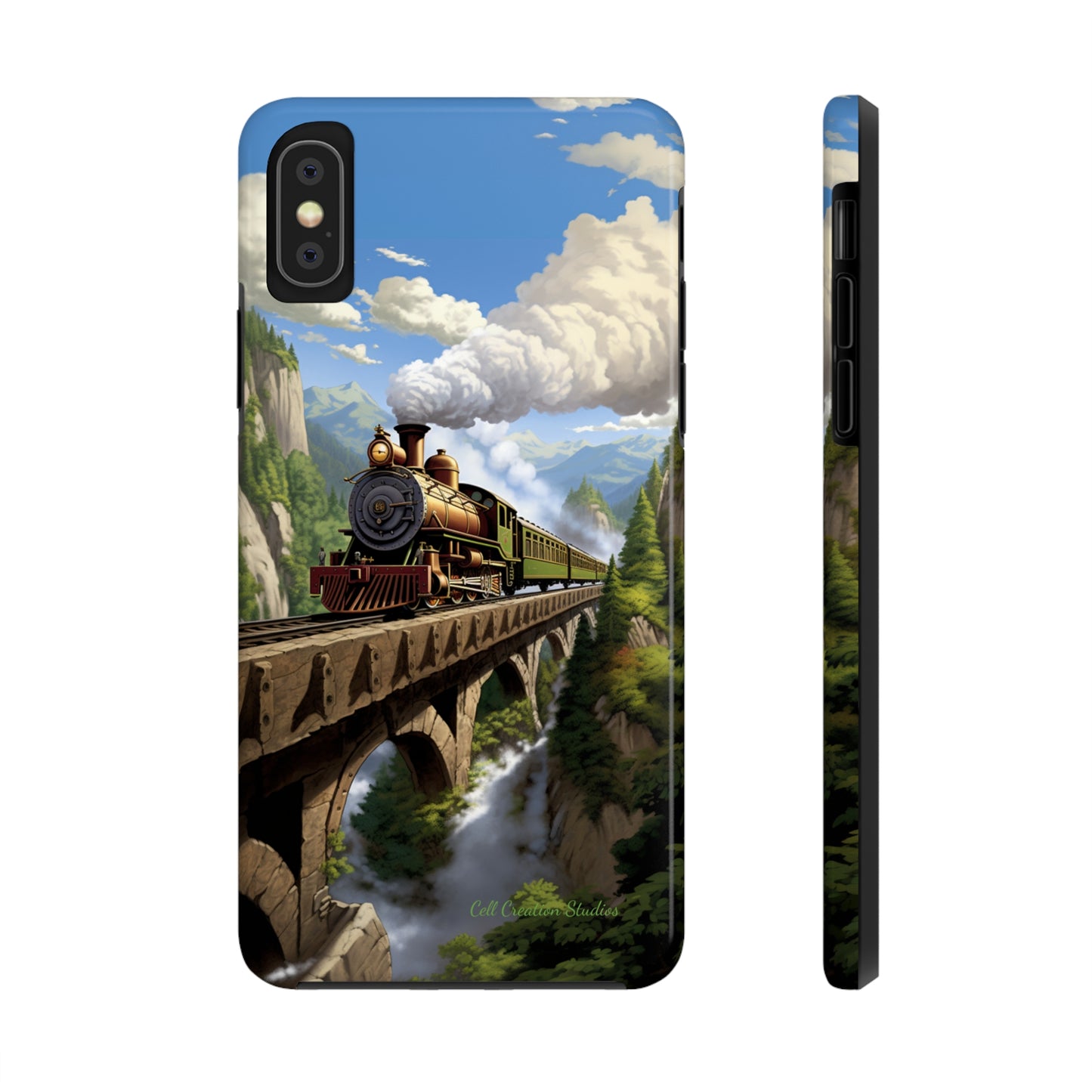 The "Scenic Mountain Train" Phone Case -Tough Phone Cases