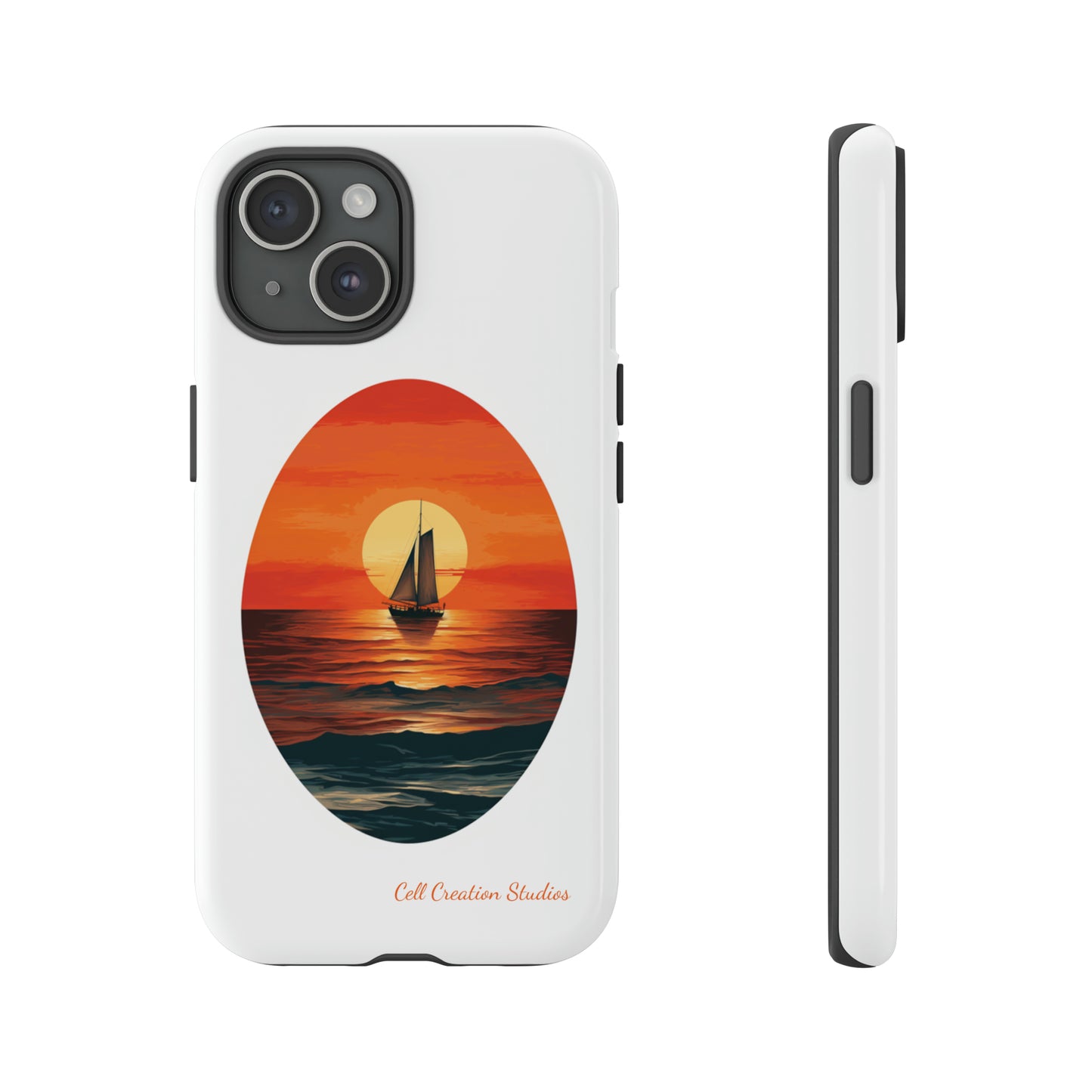 "Sailboat Sunset Serenity" -Tough iPhone Cases