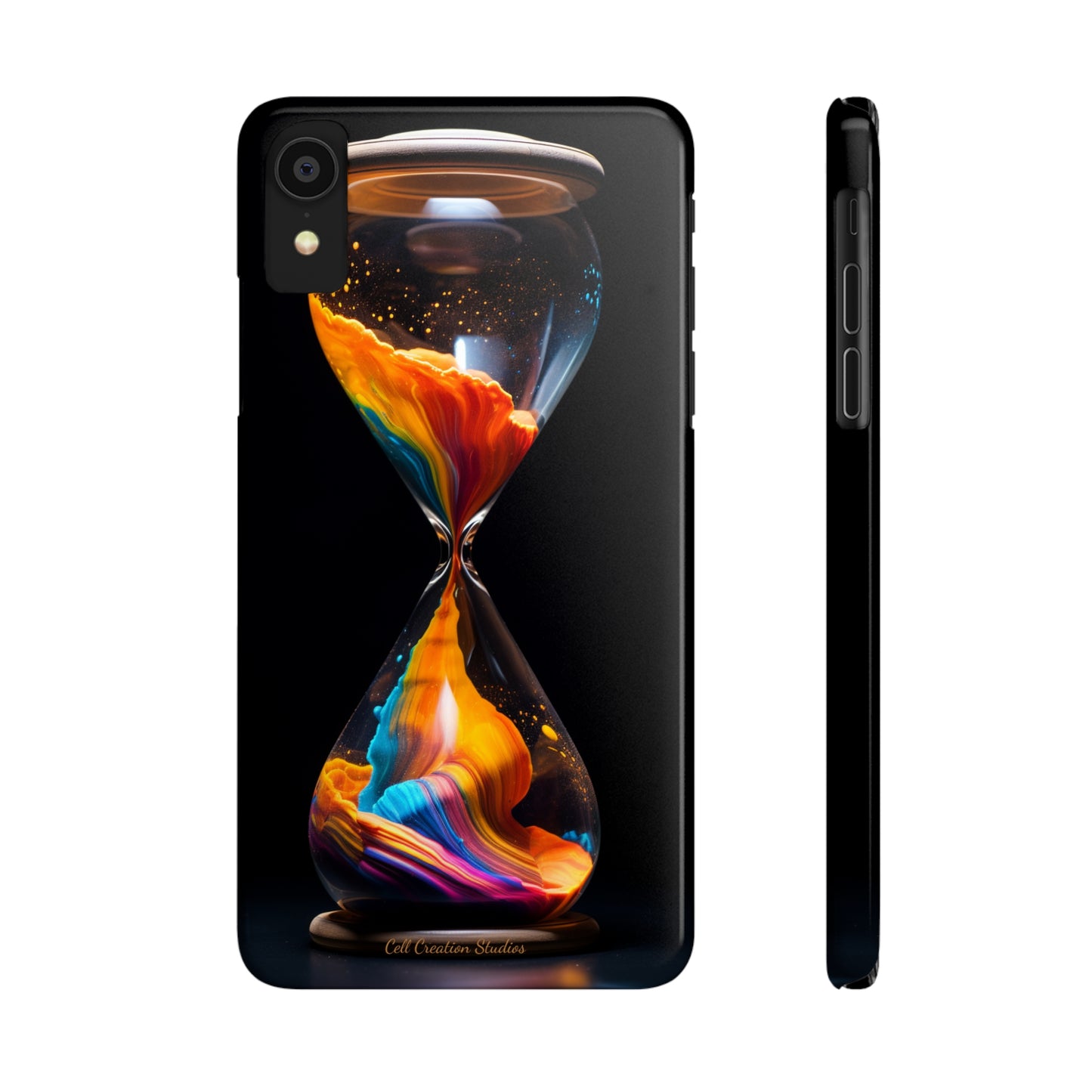 Introducing the "Vibrant Sands of Time" Cell Phone Case – Embrace the Beauty of Colorful Hourglass Design -Tough Cases