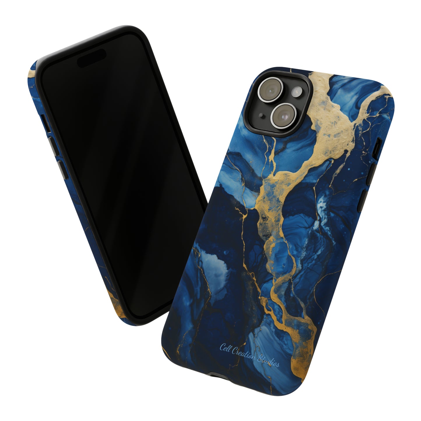 "Azure Elegance Marble" -Tough iPhone Cases