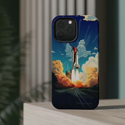 Introducing the "NASA Space Shuttle Launch" Cell Phone Case - Elevate Your Style to New Heights -MagSafe Tough Cases