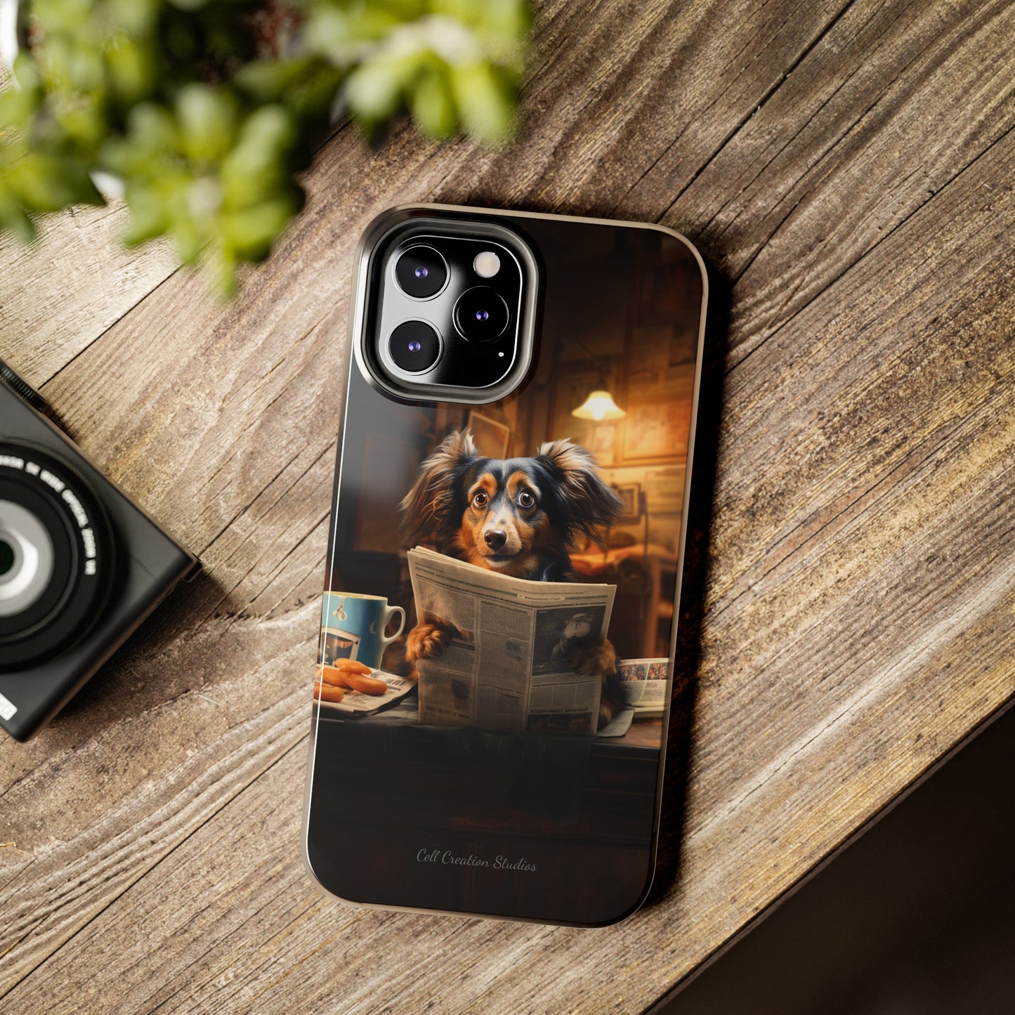 Introducing the "Pup's Perusal" Cell Phone Case – Unleash Heartwarming Humor -Tough Phone Cases