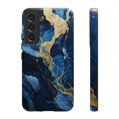 "Azure Elegance Marble" -Tough Samsung Cases