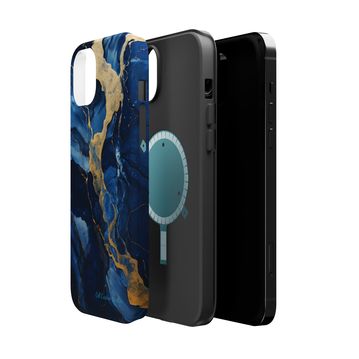 "Azure Elegance Marble" -MagSafe Tough iPhone Cases