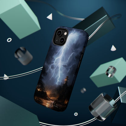 Introducing the "Electric Skies" Cell Phone Case – Unleash the Power of the Storm -MagSafe Tough Cases