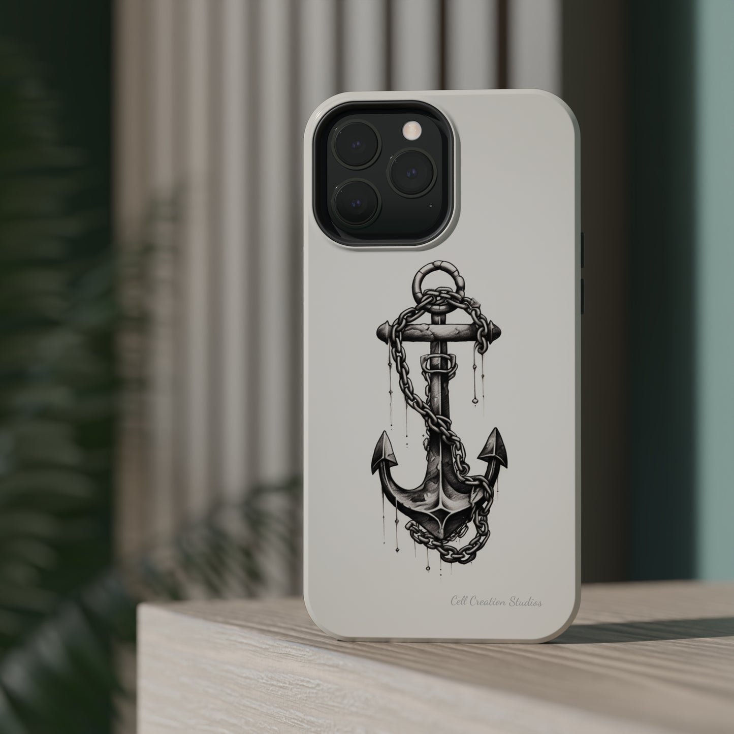 "Nautical Elegance Anchor" -MagSafe Tough iPhone Cases