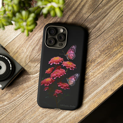 "Achillea Desert Eve Deep Rose & Butterfly" Phone Case -Tough Cases