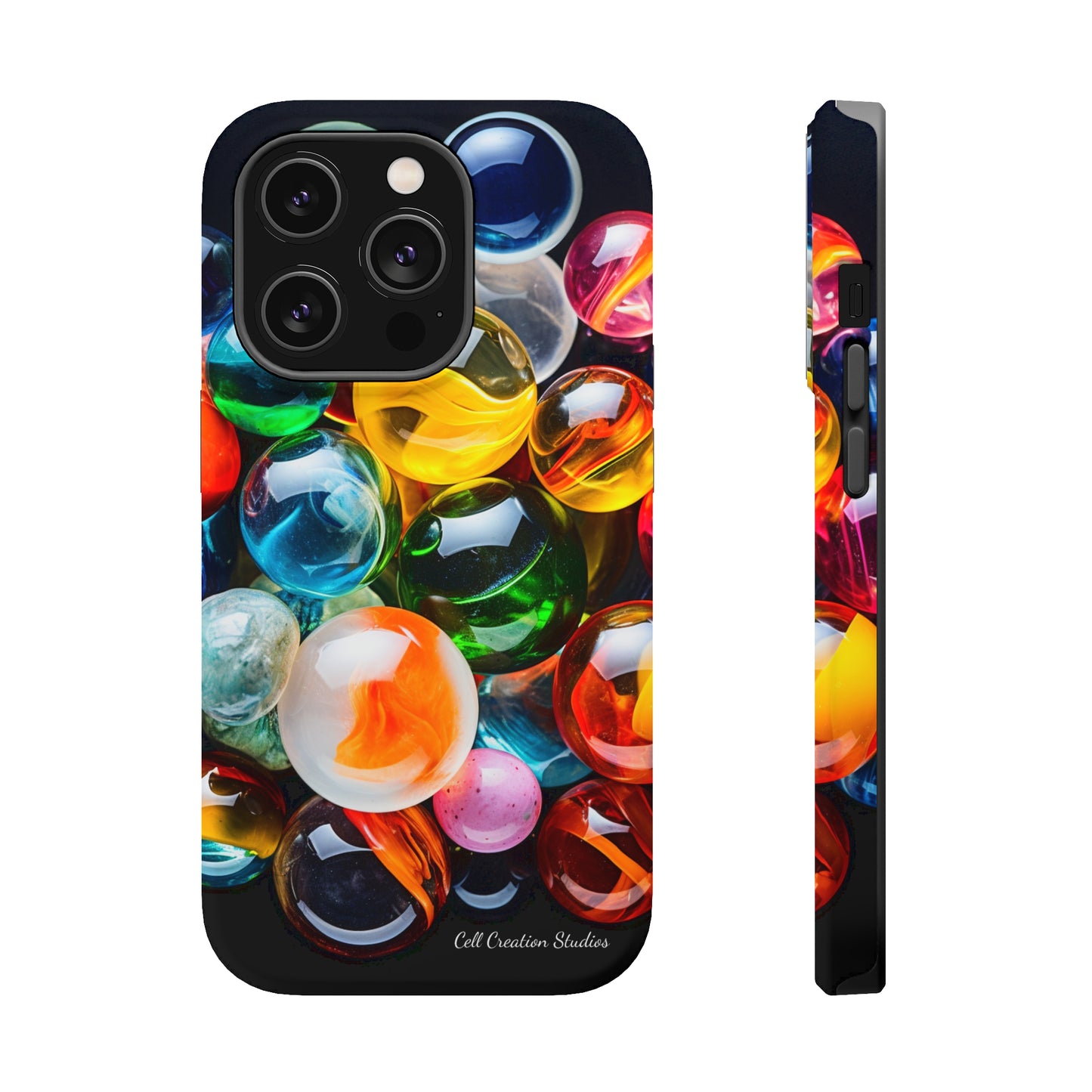 Introducing the "Vibrant Marbles Mosaic" Cell Phone Case – Carry a Kaleidoscope of Colors! -MagSafe Tough Cases