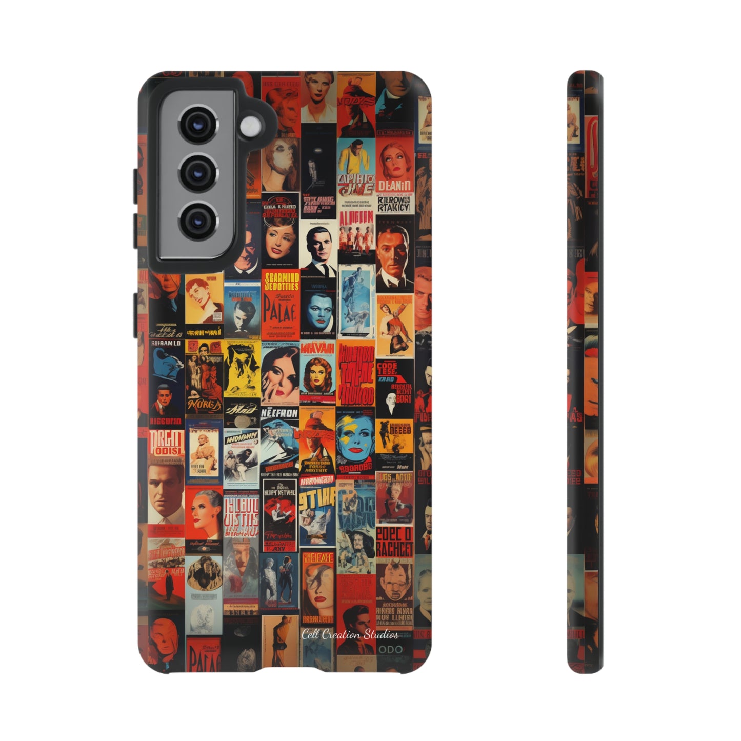 Introducing the "Vintage Movie Poster Collage" Cell Phone Case – Timeless Hollywood Charm -Tough Cases