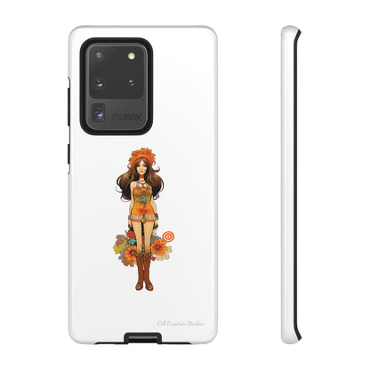 Introducing the "Groovy Hippie Chick" Cell Phone Case – Peace, Love, and Retro Style -Tough Cases