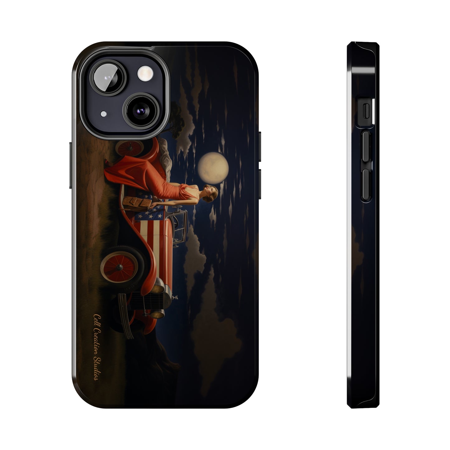 Introducing the "Desert Dreamer - 1920s Americana" Cell Phone Case – Embrace Nostalgic Elegance with Vintage Desert Charm -Tough Phone Cases