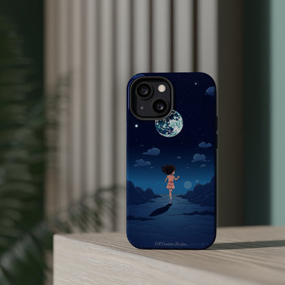 Introducing the "Moonlit Runner" Cell Phone Case – Embrace Adventure with a Captivating Lunar Design -MagSafe Tough Cases