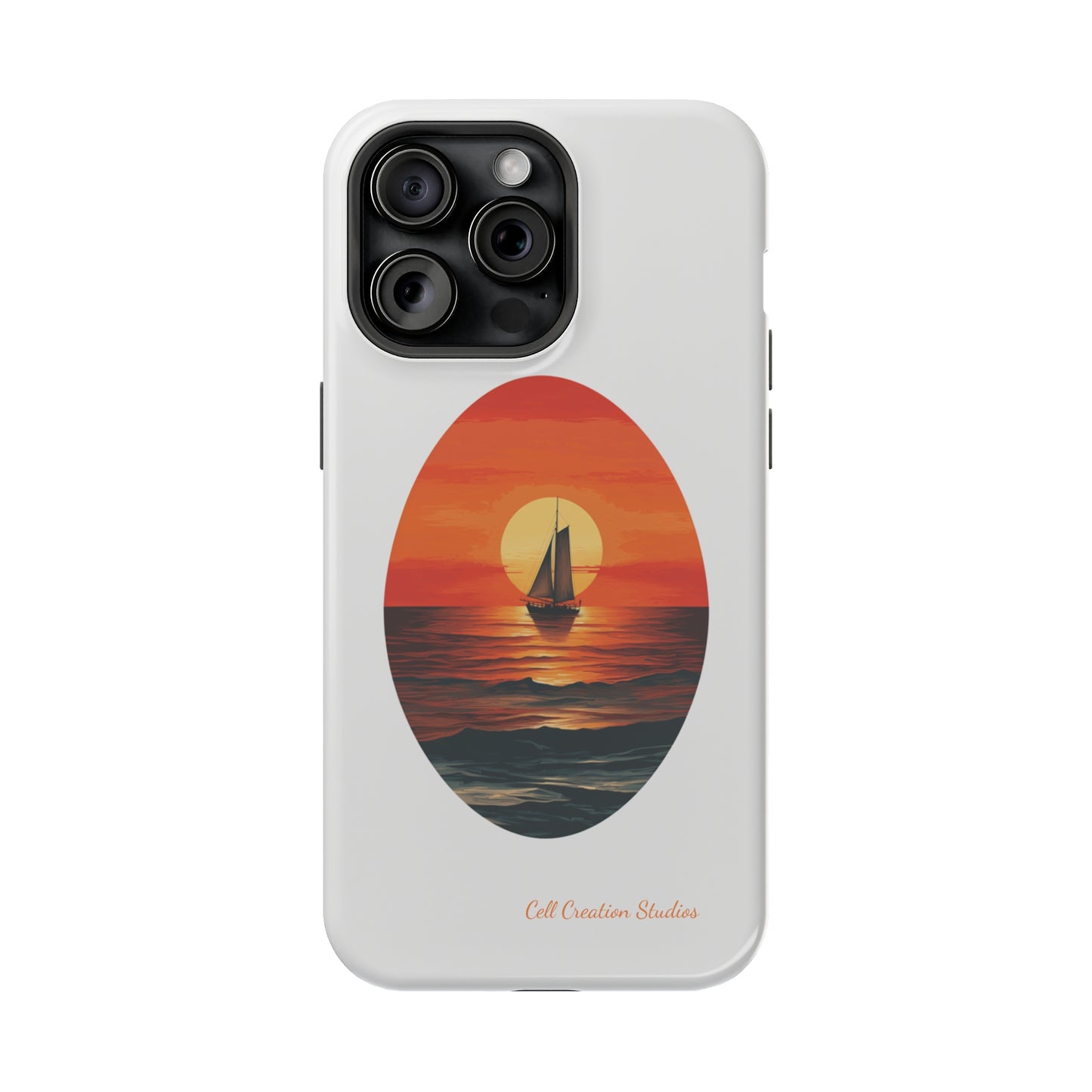 "Sailboat Sunset Serenity" -MagSafe Tough iPhone Cases