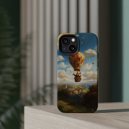 Introducing the "Winnie-The-Pooh's Balloon Adventure" Cell Phone Case – Soar to New Heights in Style -MagSafe Tough Cases