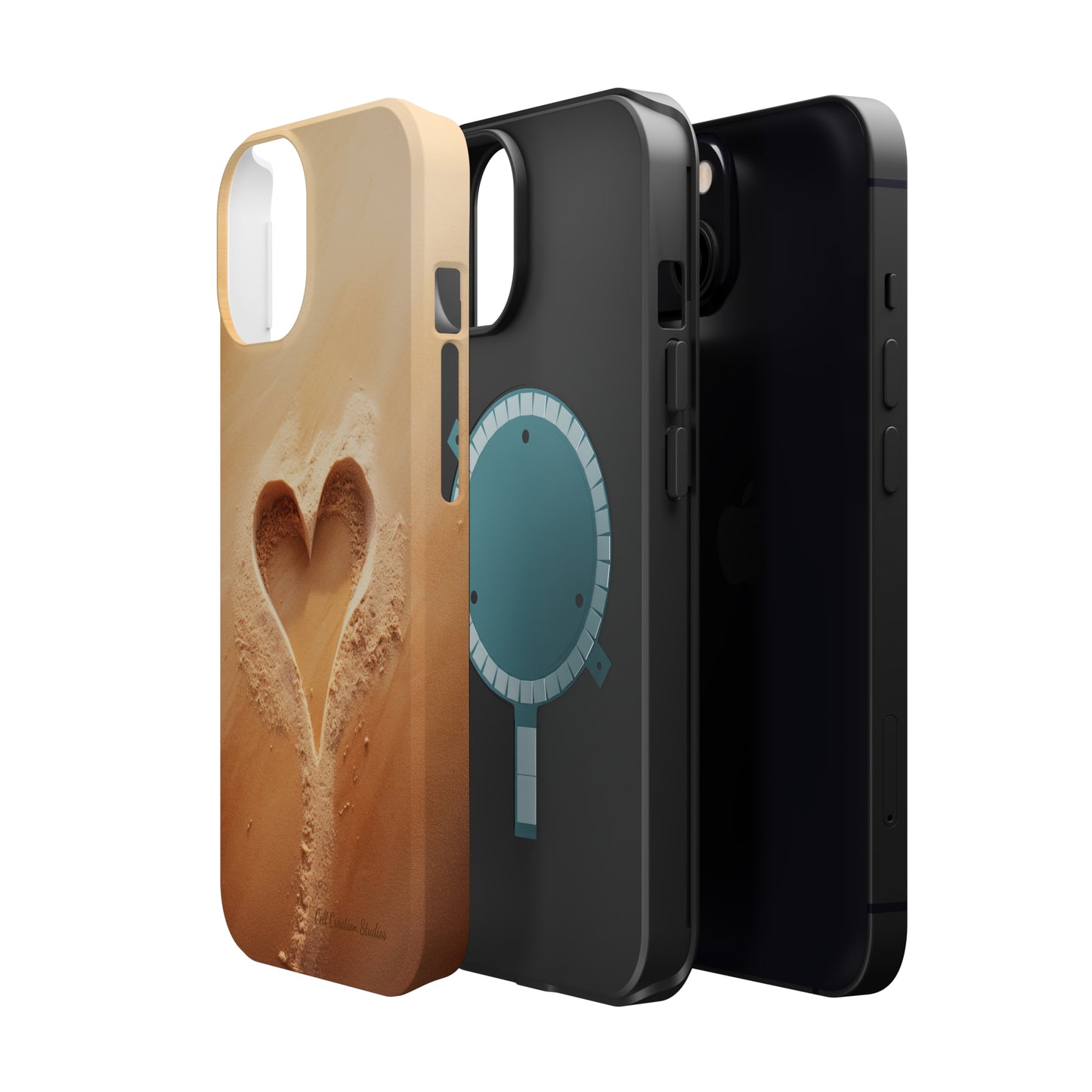 "Eternal Love: Sand Heart" Cell Phone Case -MagSafe Tough Cases