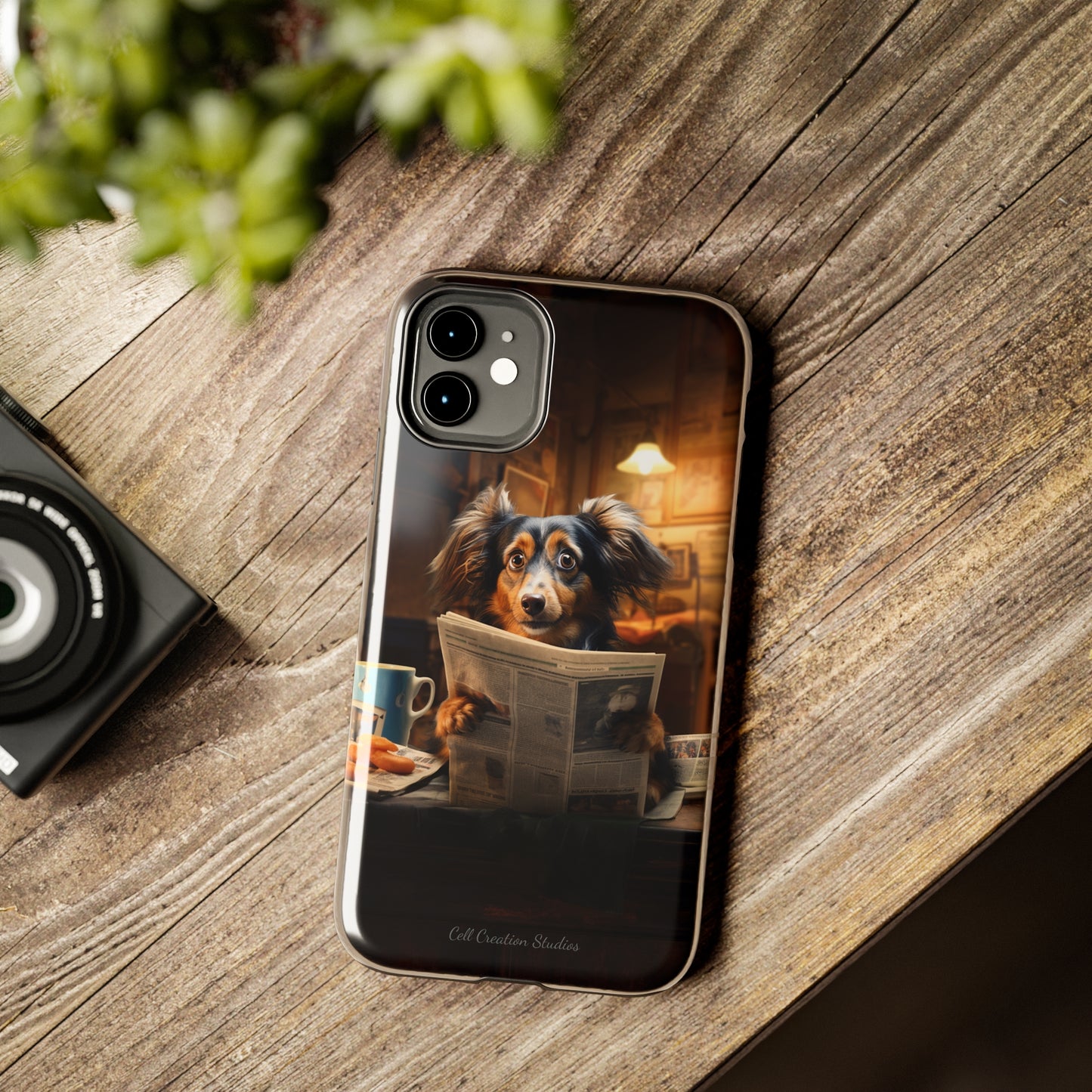 Introducing the "Pup's Perusal" Cell Phone Case – Unleash Heartwarming Humor -Tough Phone Cases