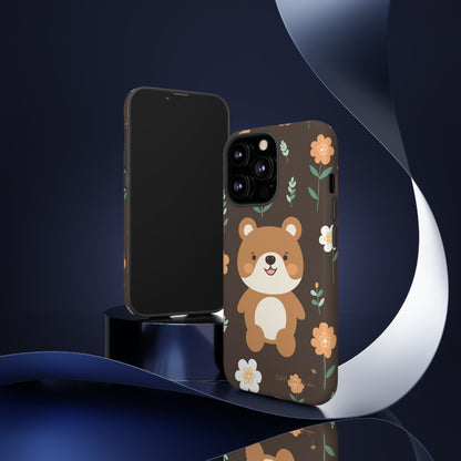 "Floral Bear Elegance" -Tough Phone Cases