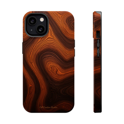 Introducing the "Natural Woodgrain" Cell Phone Case – Embrace Organic Beauty with Wood Pattern Design -MagSafe Tough Cases