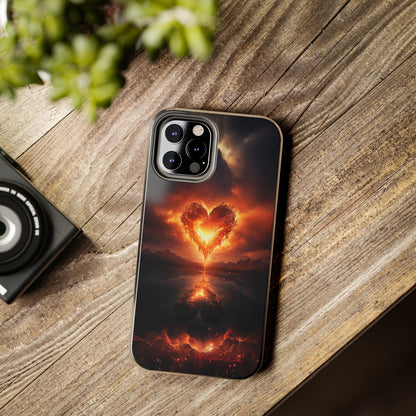 Introducing the "Flaming Heart" Cell Phone Case – Ignite Your Passion! -Tough Phone Cases