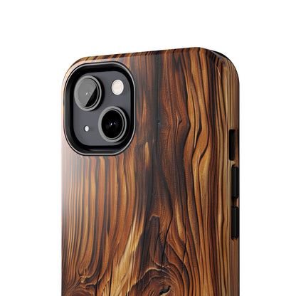 "Wood Grain Elegance" -Tough iPhone Cases