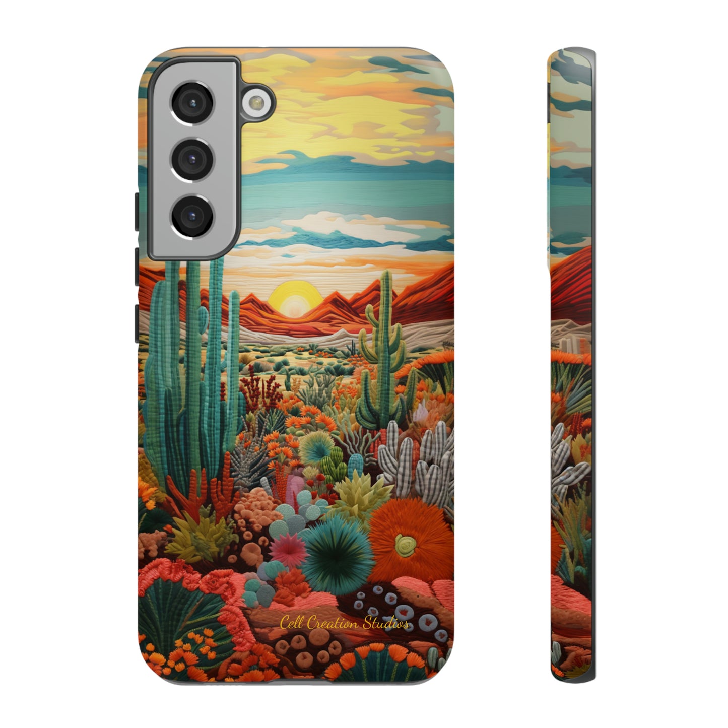 "Desert Bloom Embroidery" -Tough Samsung Cases