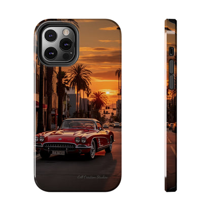 "Sunset Boulevard Classic Red Car" Cell Phone Case -Tough Phone Cases