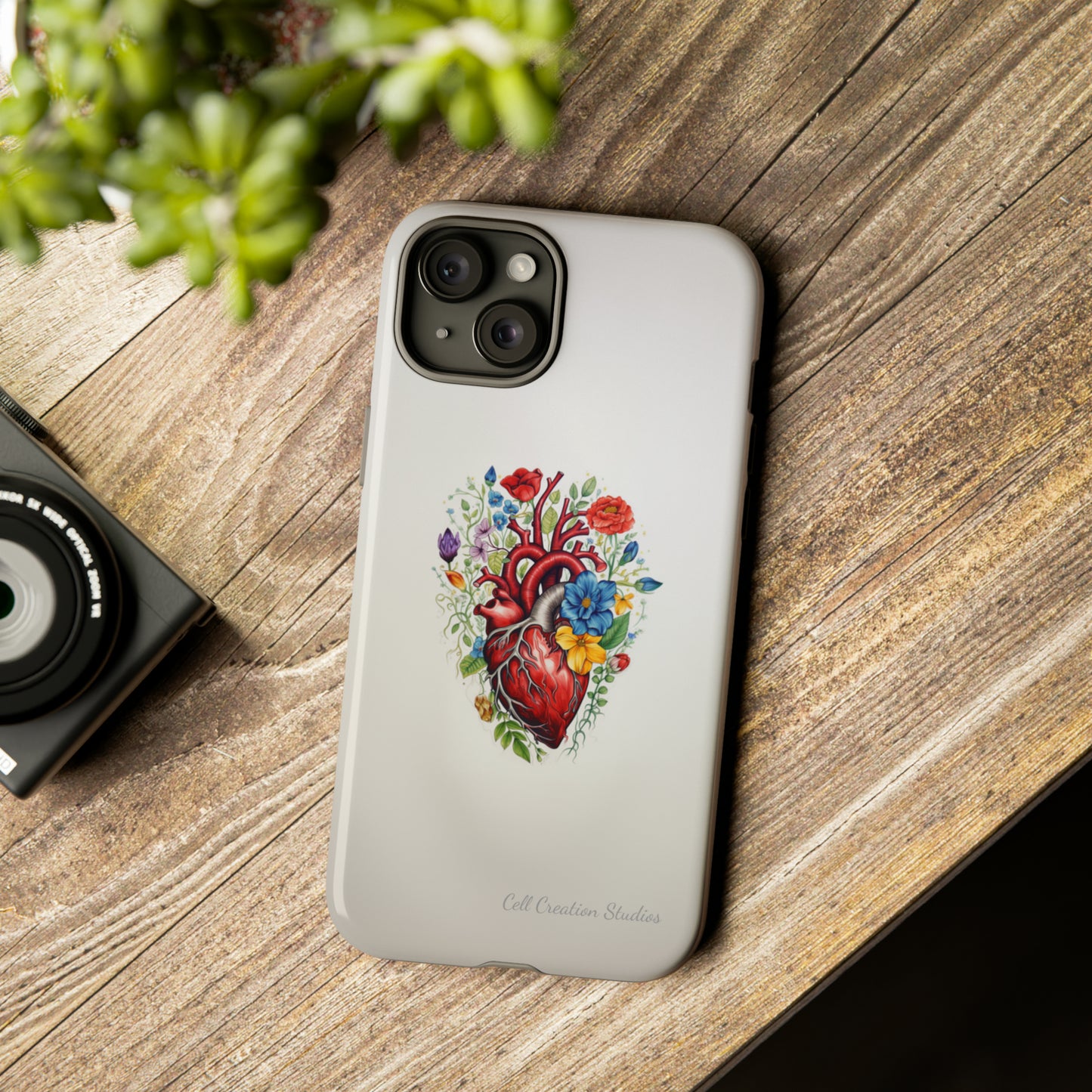 "Floral Heart Harmony" -Tough iPhone Cases