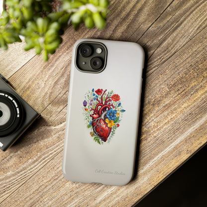 "Floral Heart Harmony" -Tough iPhone Cases