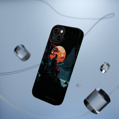 Introducing the "Moonlit Samurai Serenity" Cell Phone Case – Embrace Elegance and Strength -MagSafe Tough Cases