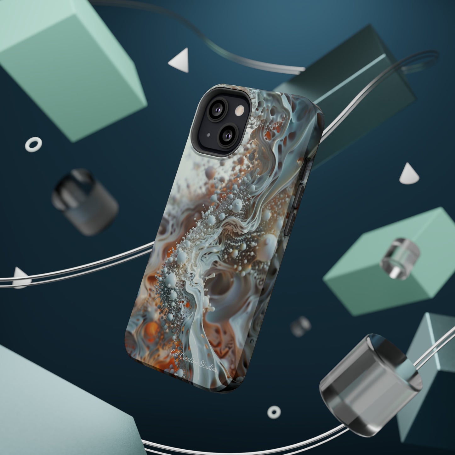 "3D Liquid Splash" -MagSafe Tough iPhone Cases