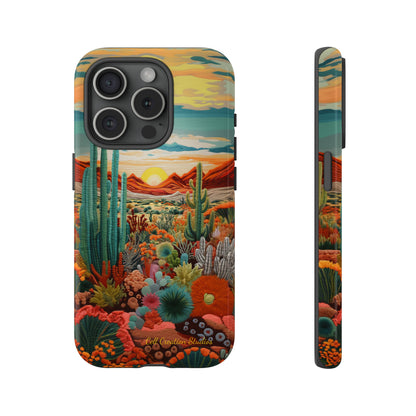 "Desert Bloom Embroidery" -Tough iPhone Cases