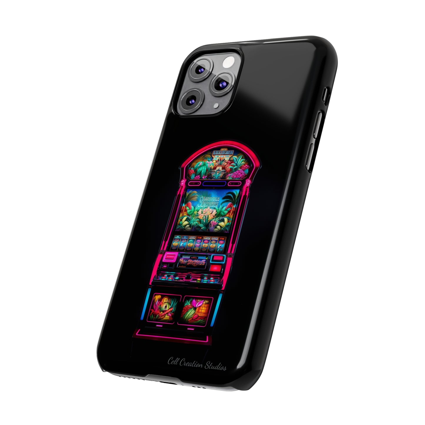 Introducing the "Vibrant Slot Frenzy" Cell Phone Case – Experience the Thrill of Colors and Luck -Slim Phone Cases