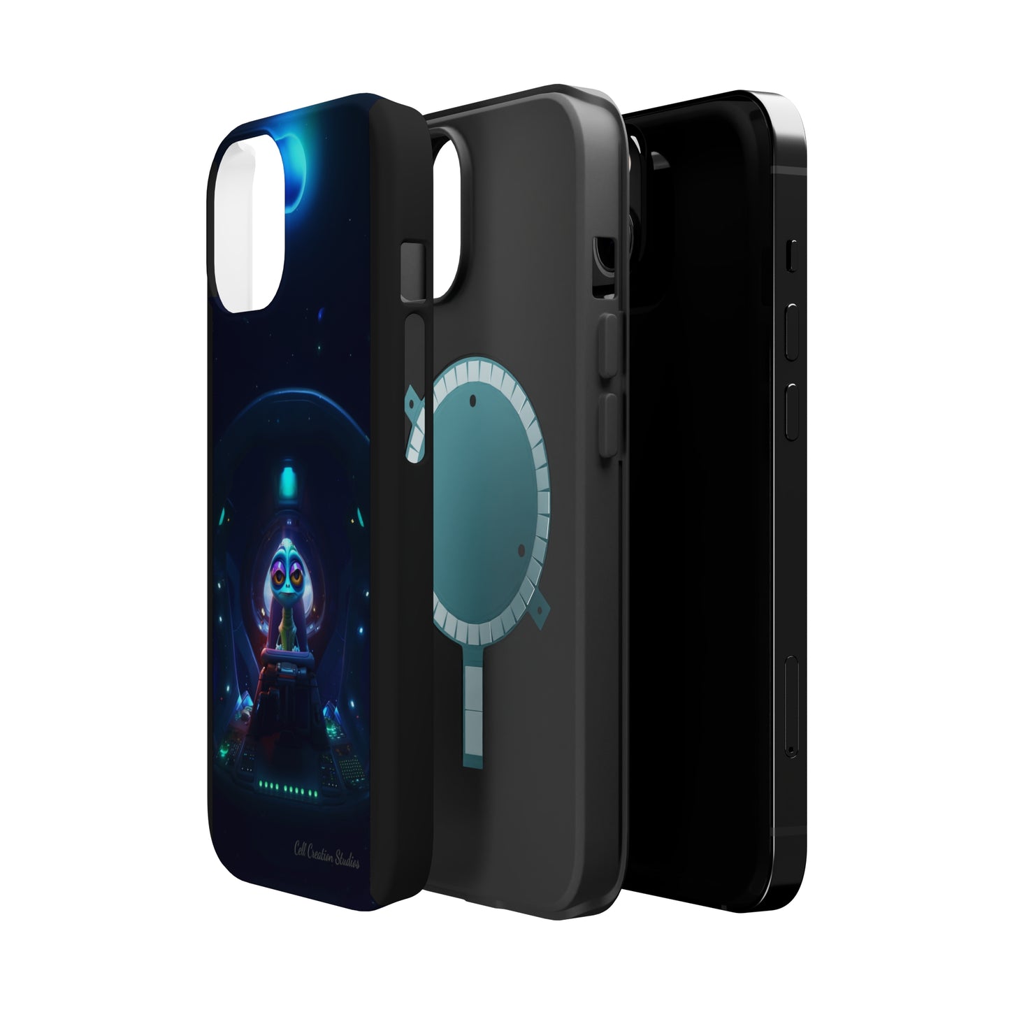 The "Cosmic Cruising Bored Alien" Phone Case -MagSafe Tough Cases