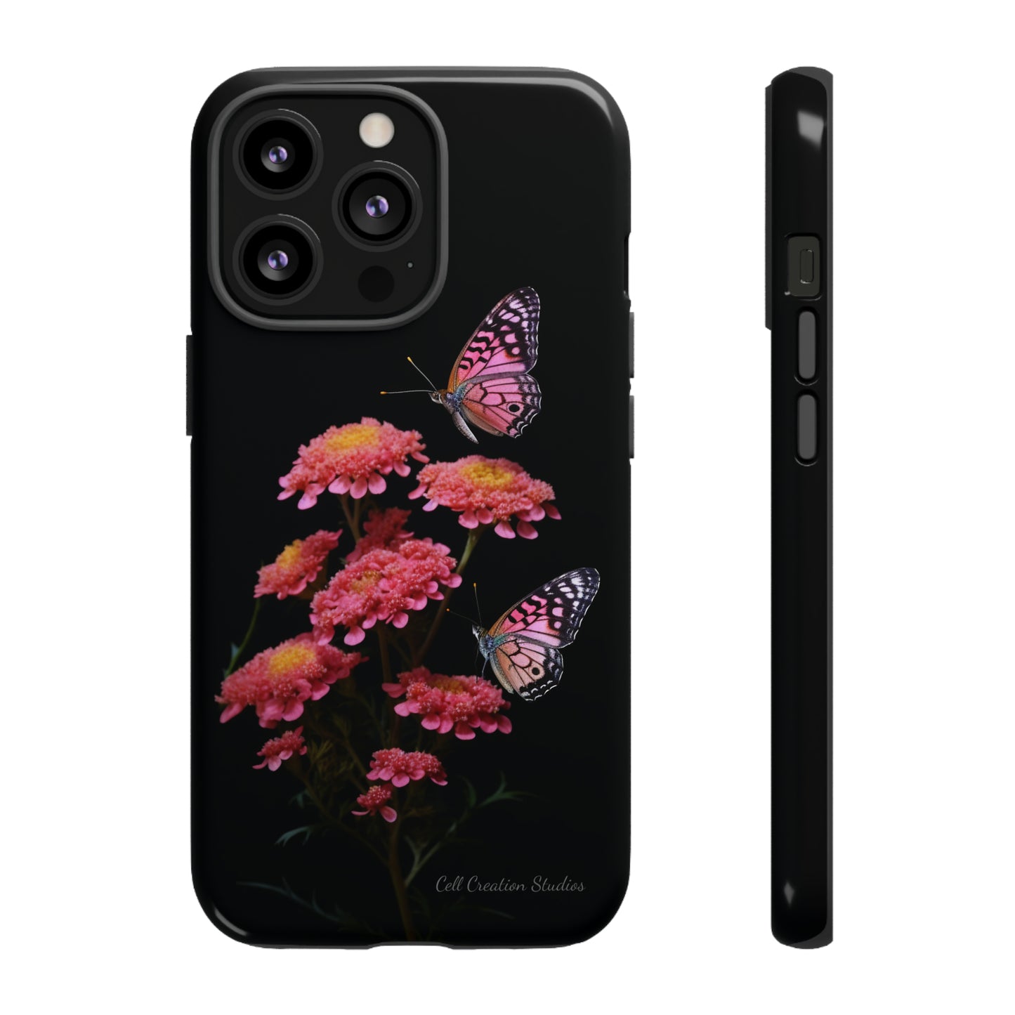 "Achillea Desert Eve Deep Rose & Butterfly" Phone Case -Tough Cases