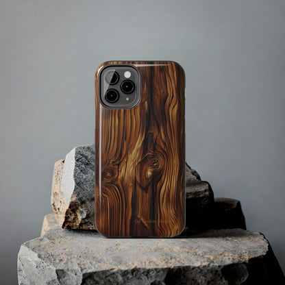 "Wood Grain Elegance" -Tough iPhone Cases