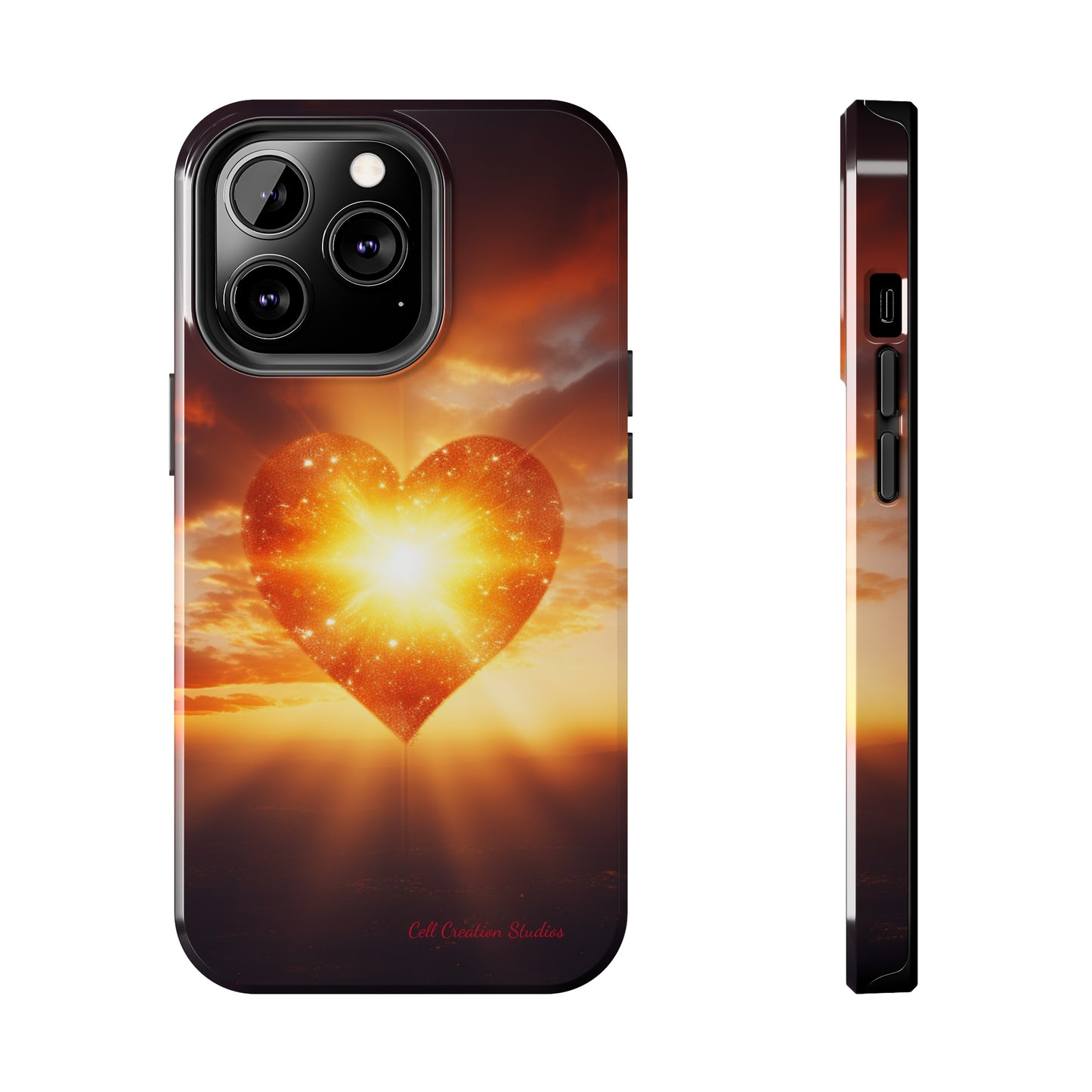 Introducing the "Sunlit Heart" Cell Phone Case – Embrace Love and Radiance -Tough Phone Cases