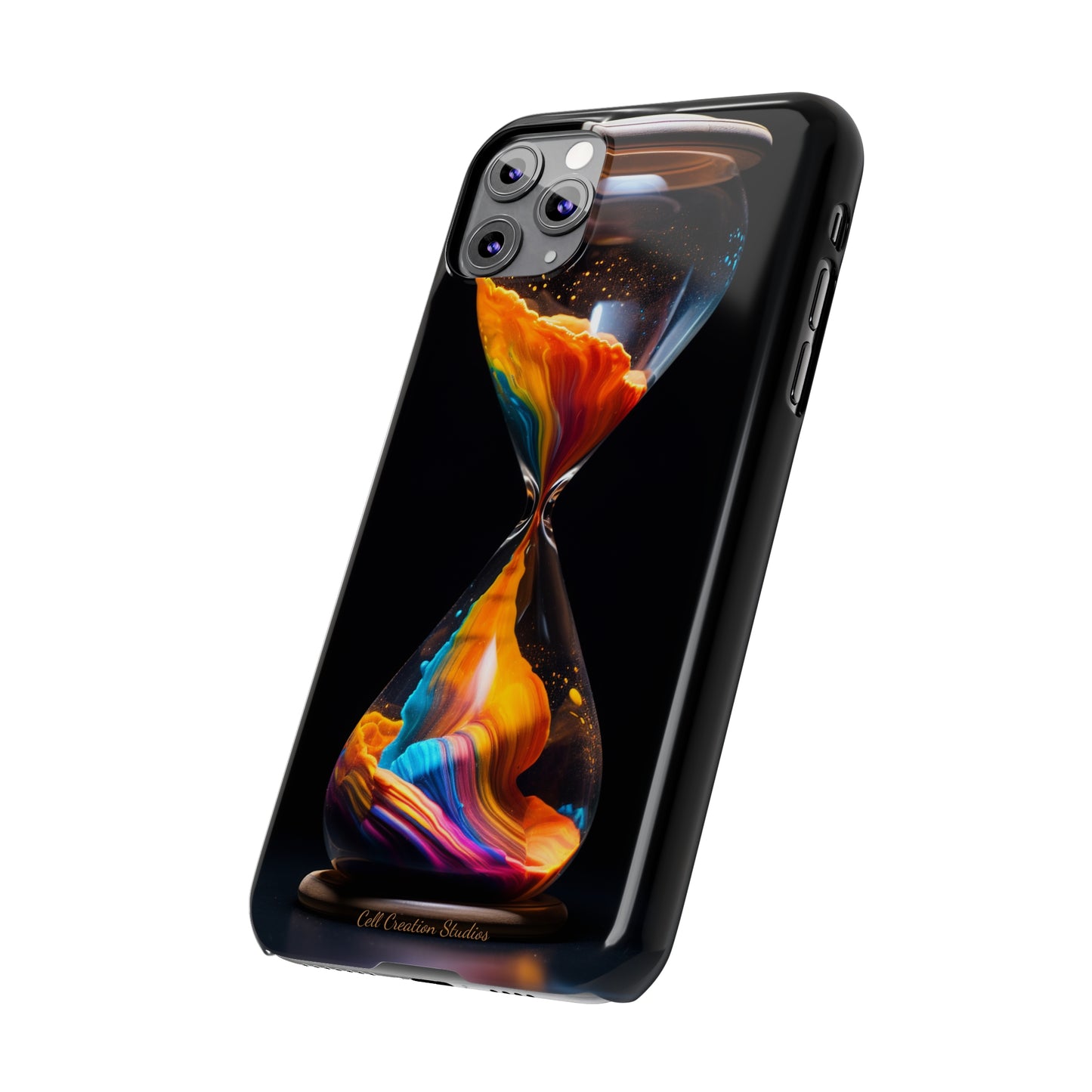 Introducing the "Vibrant Sands of Time" Cell Phone Case – Embrace the Beauty of Colorful Hourglass Design -Tough Cases