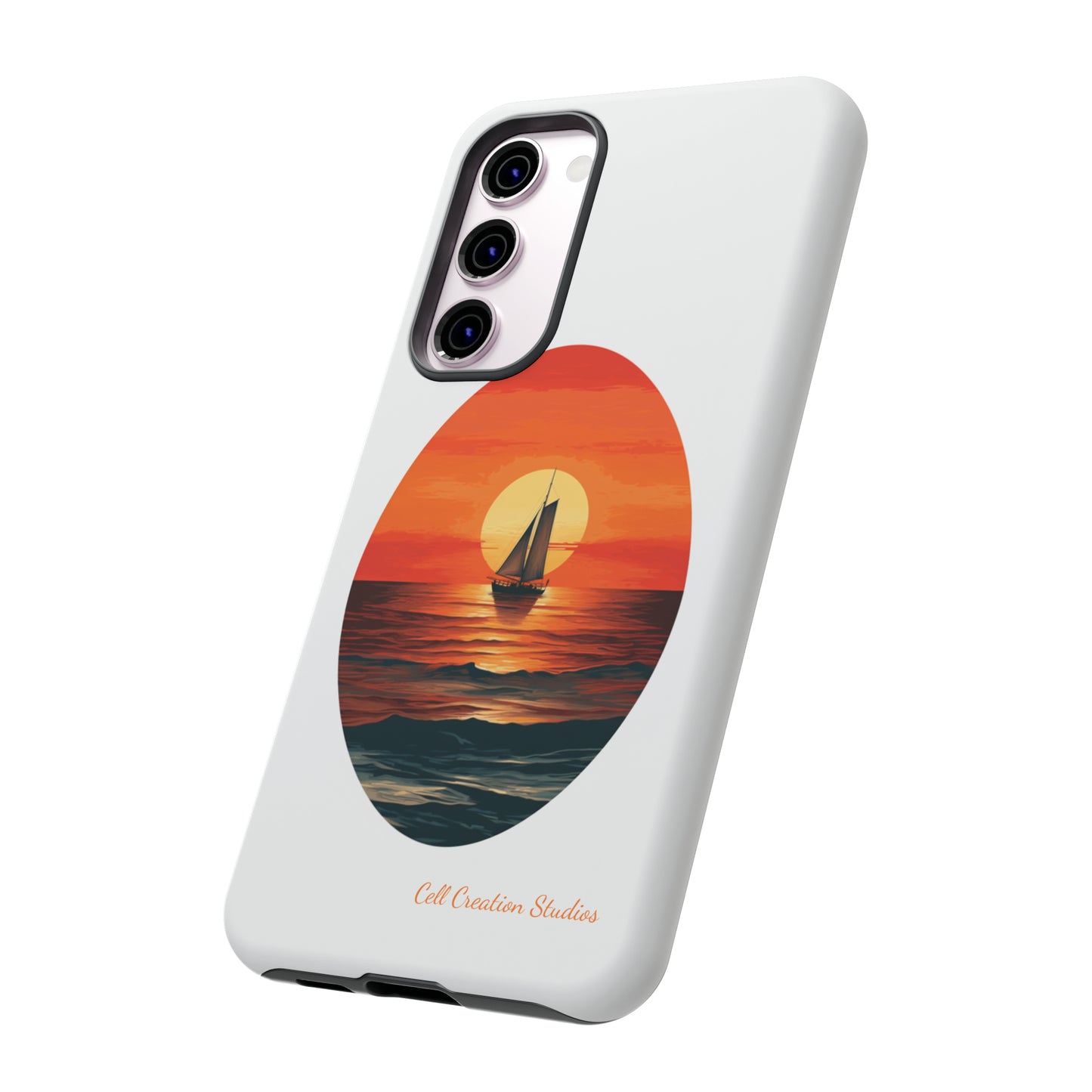 "Sailboat Sunset Serenity" -Tough Samsung Cases