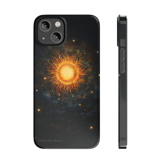 Introducing the "Celestial Sun and Stars" Cell Phone Case – Carry the Cosmos with You -Slim Phone Cases