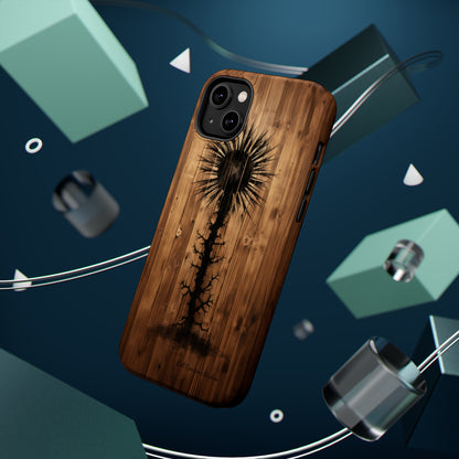 "Desert Plant on Wood Themed Phone Case: Embrace Nature's Beauty" -MagSafe Tough Cases