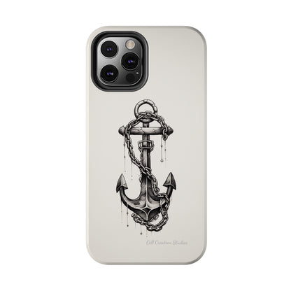 "Nautical Elegance Anchor" -Tough iPhone Cases