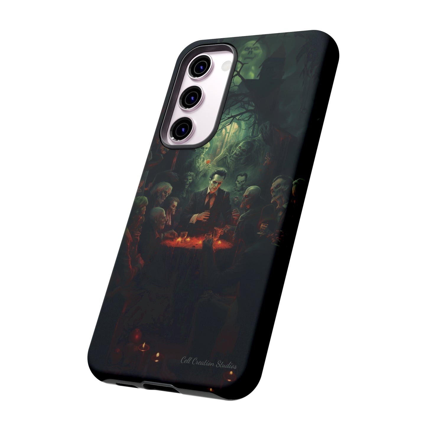 Introducing the "Ghoulish Gala" Cell Phone Case – Dracula's Halloween Soiree -Tough Cases