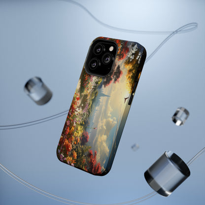 Introducing the "Floral Haven" Cell Phone Case – Where Nature and Urban Marvels Converge! -MagSafe Tough Cases